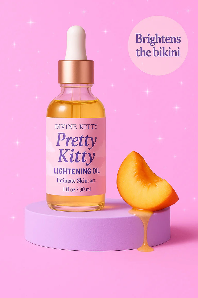 Pretty Kitty Brightening Oil: Turmeric&Papaya -Infused Brightening Treatment for Bikini, Thighs & Underarms